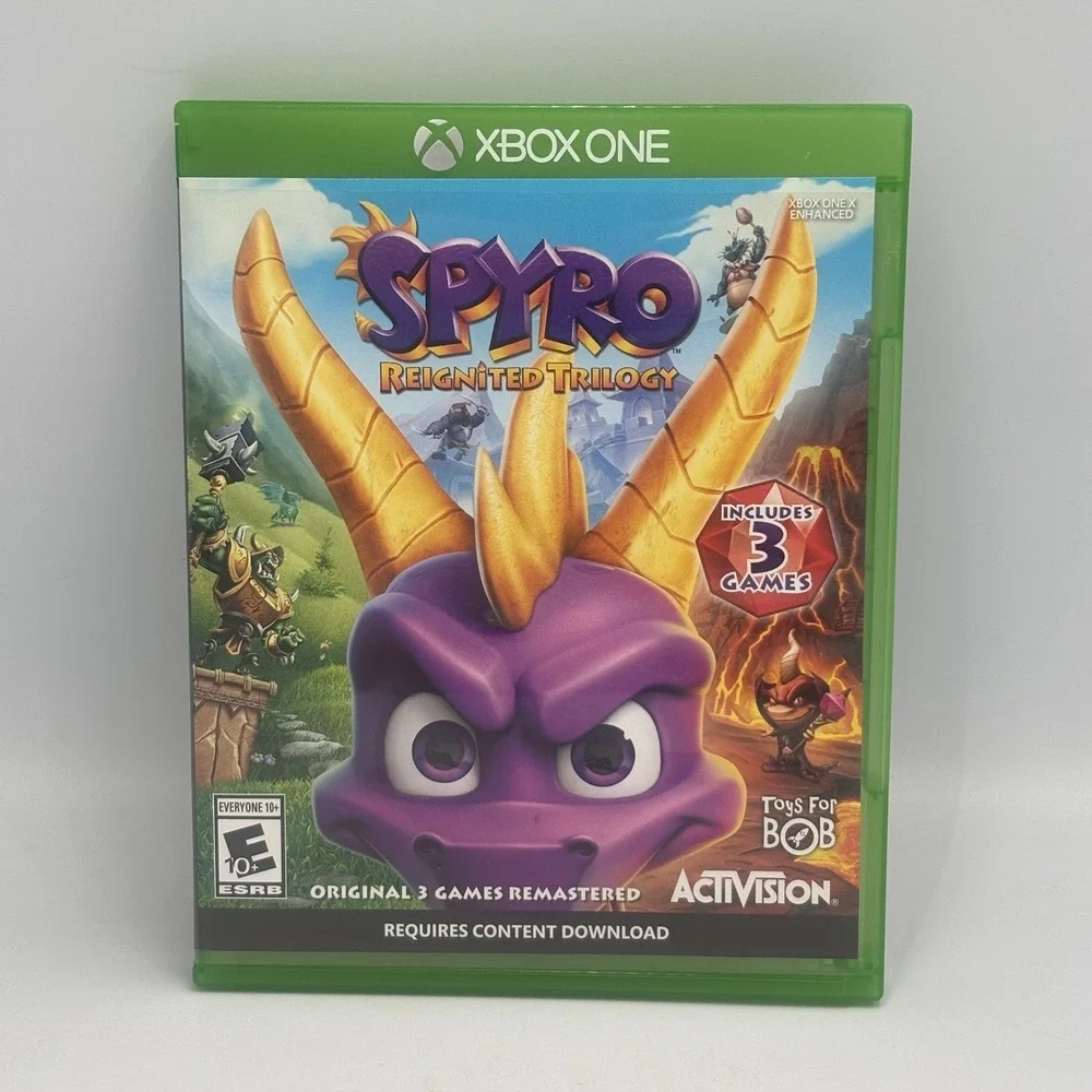 Spyro Ignited Trilogy (Microsoft Xbox One) No Insert Tested Good Cond
